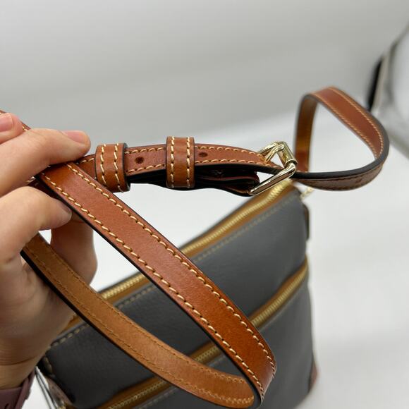 Dooney & Bourke Pebble Leather Crossbody Bags Slate Gray Color - Picture 10 of 16